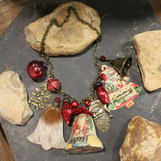 Vintage Christmas Charm'd Necklace