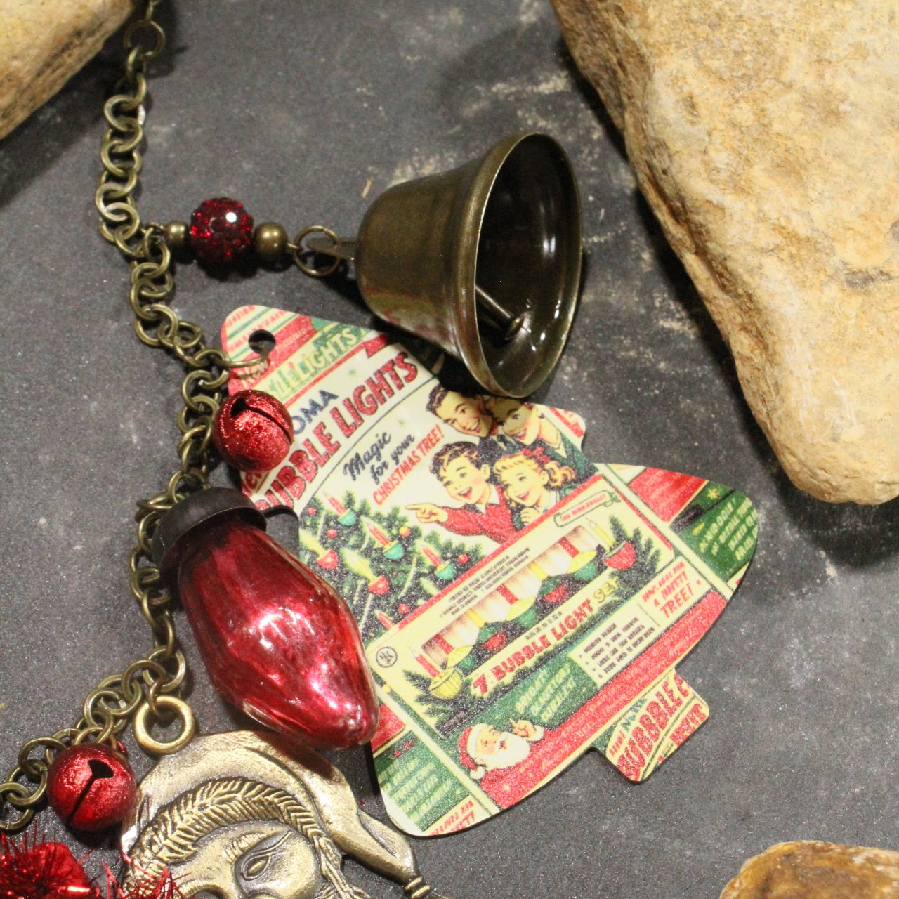 Vintage Christmas Charm'd Necklace
