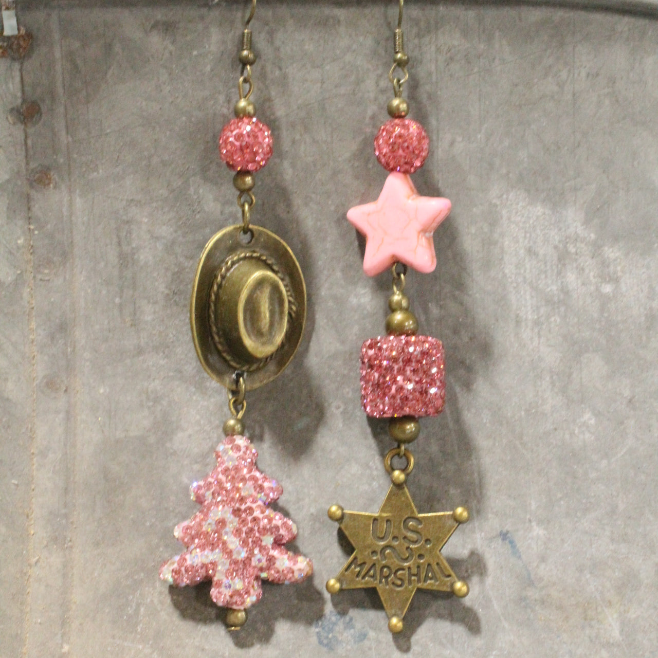 Grinch Gone U.S. Marshal Dangle Earrings