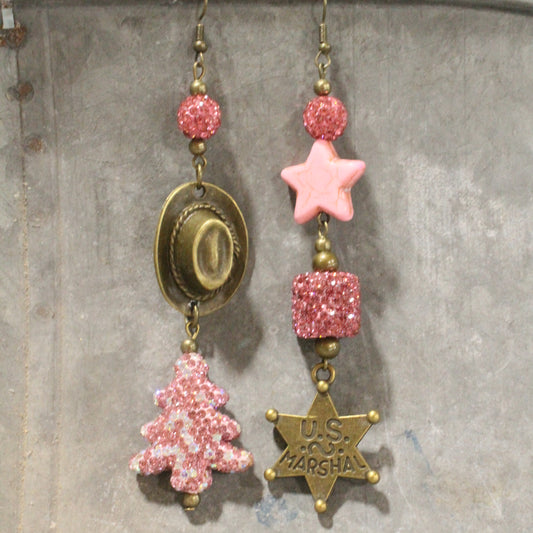 Grinch Gone U.S. Marshal Dangle Earrings