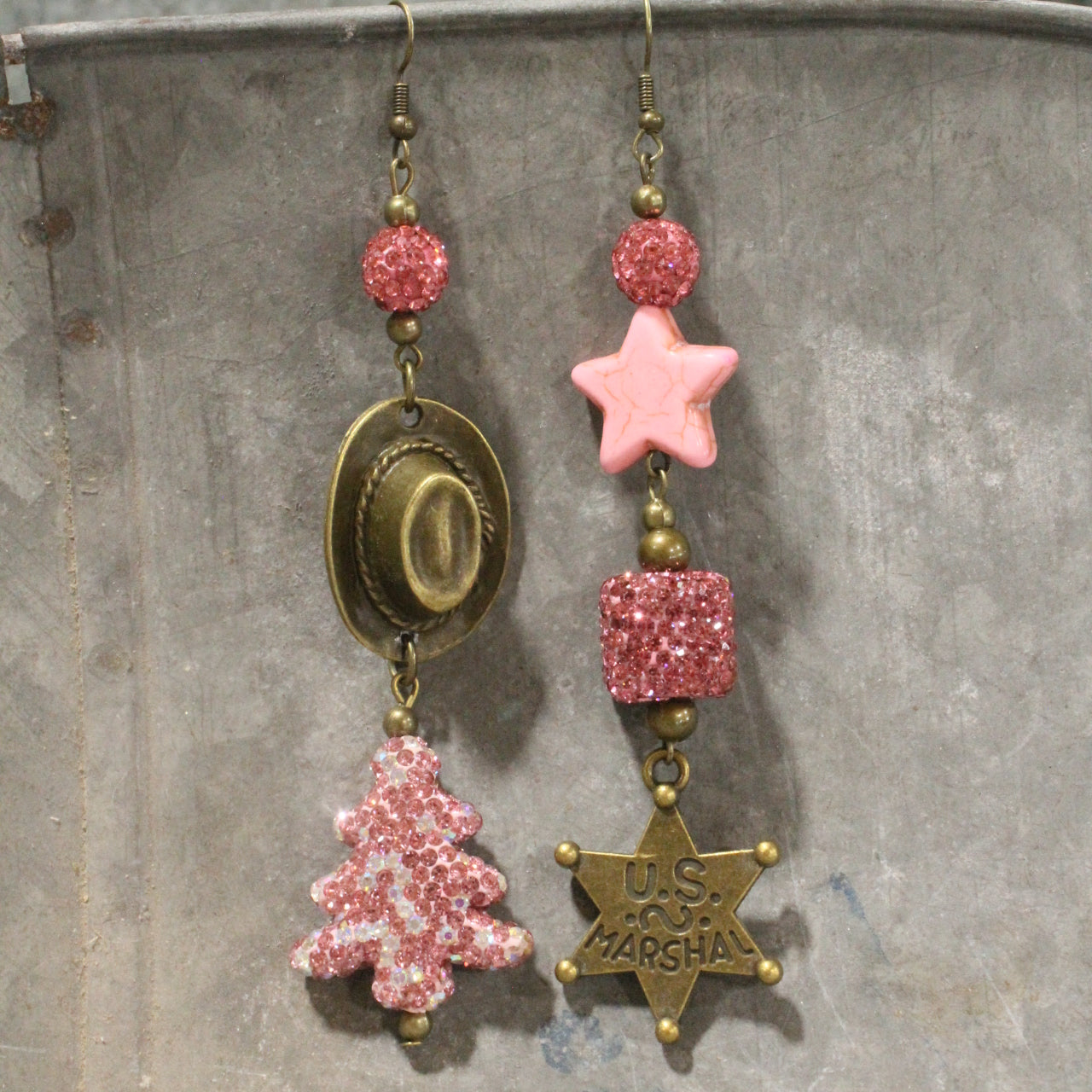 Grinch Gone U.S. Marshal Dangle Earrings