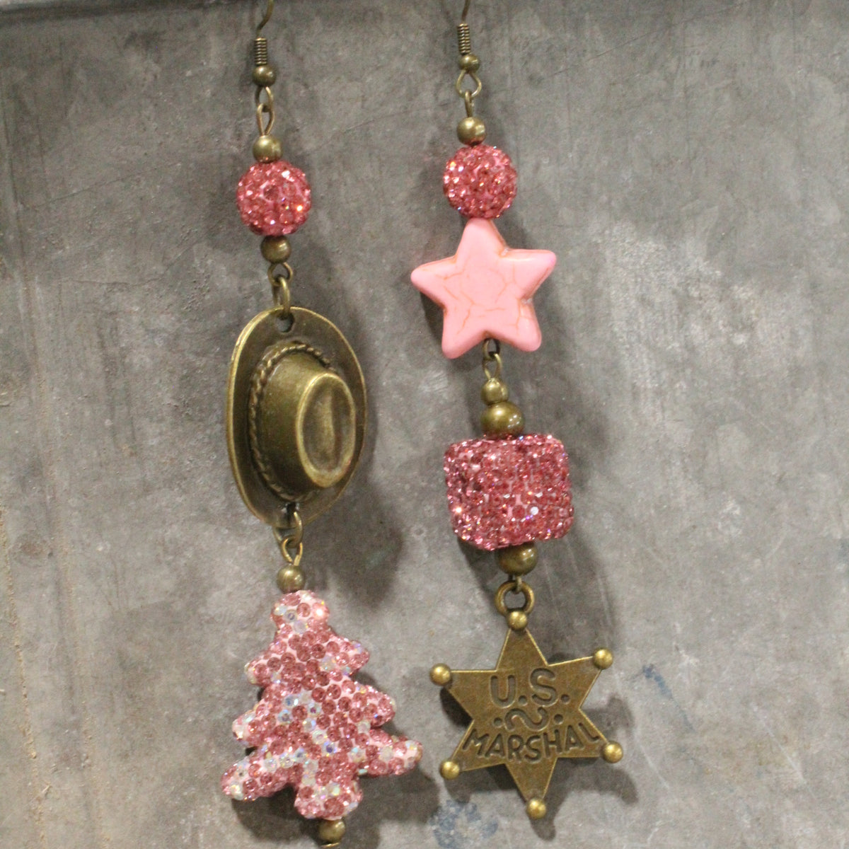 Grinch Gone U.S. Marshal Dangle Earrings