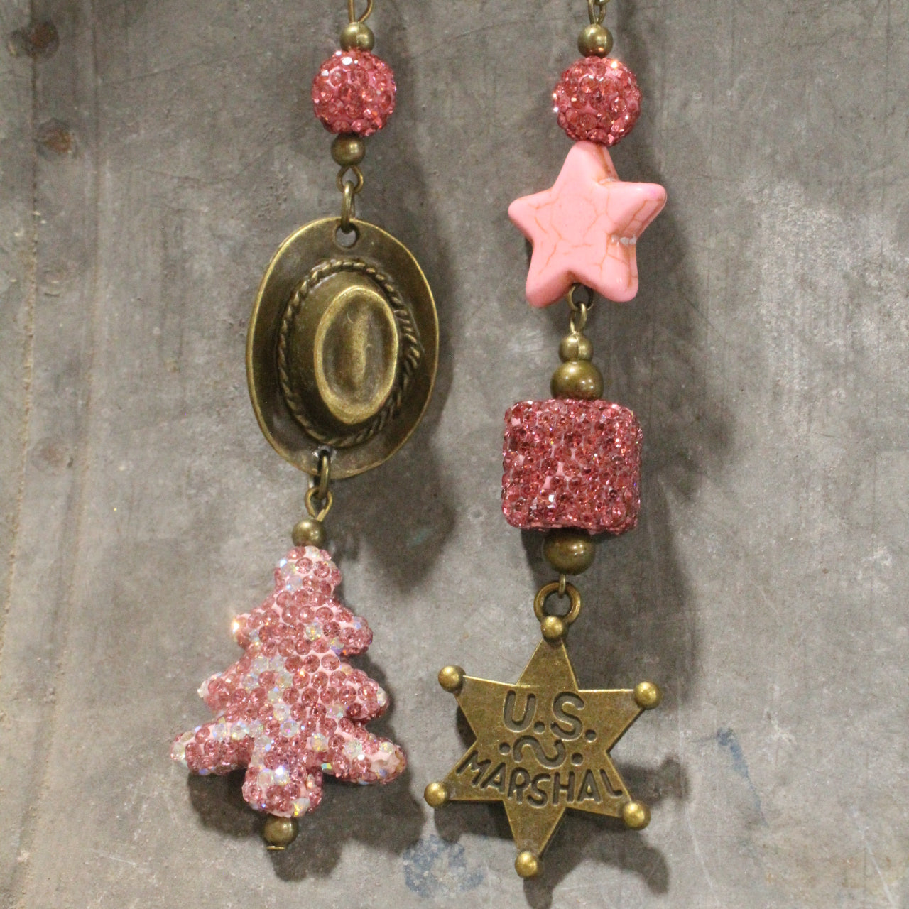 Grinch Gone U.S. Marshal Dangle Earrings