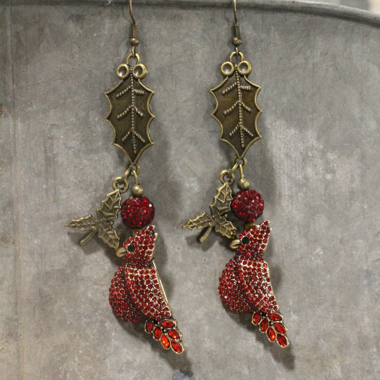 Old Father Time Christmas Dangle Earrings