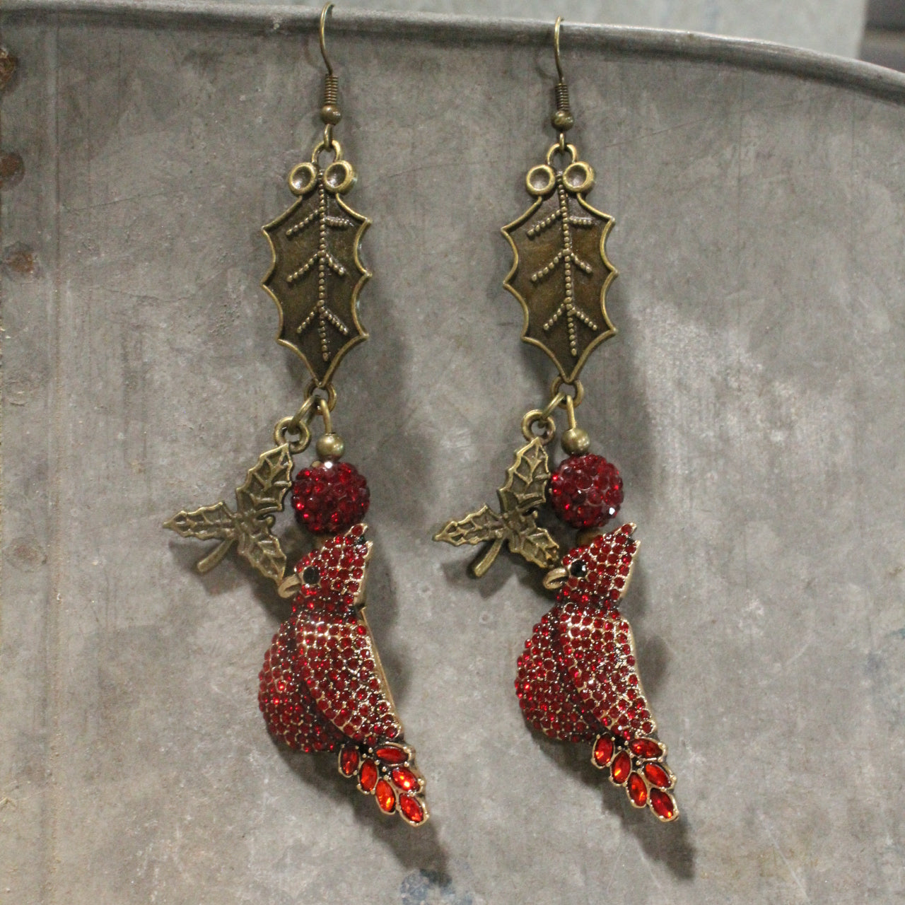 Old Father Time Christmas Dangle Earrings