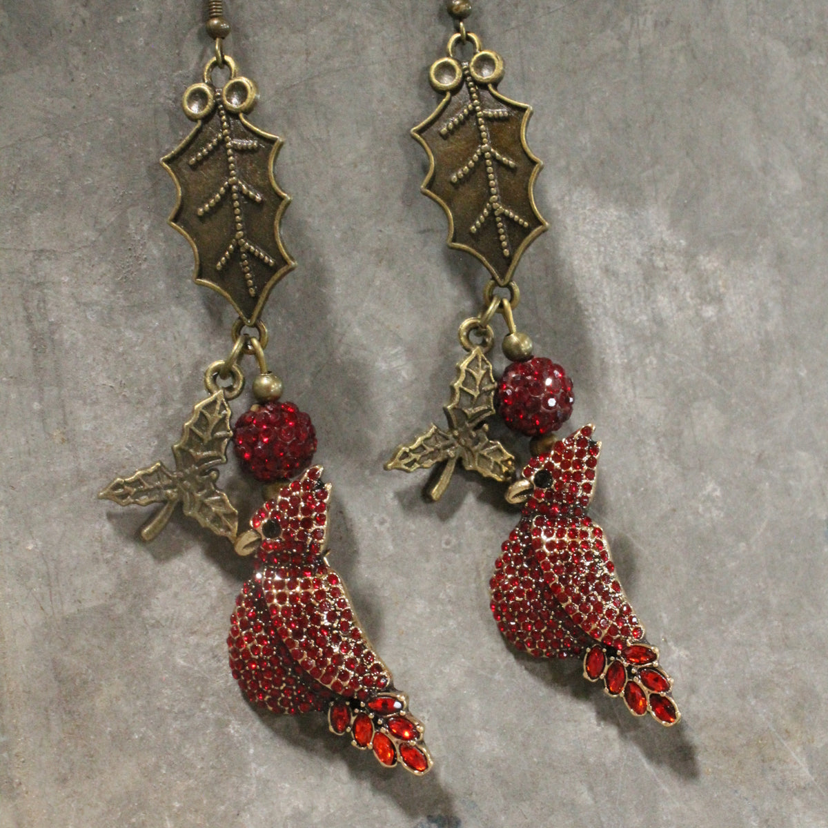 Old Father Time Christmas Dangle Earrings