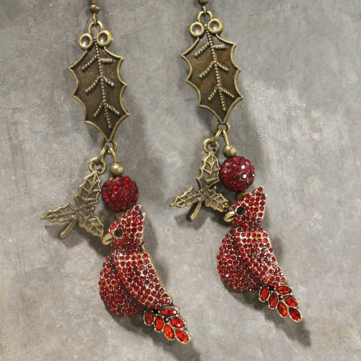 Old Father Time Christmas Dangle Earrings