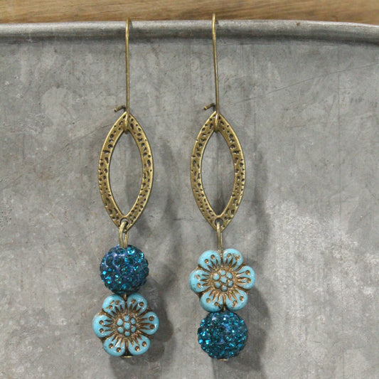 Buzzing Along Teel Dangle Earrings