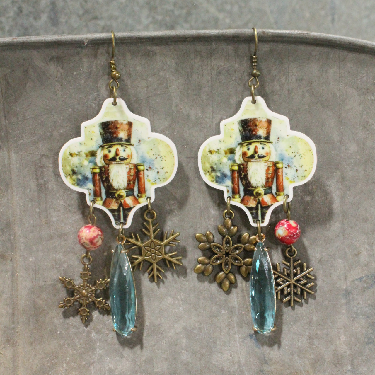 Standing At Attention Nutcracker Dangle Earrings