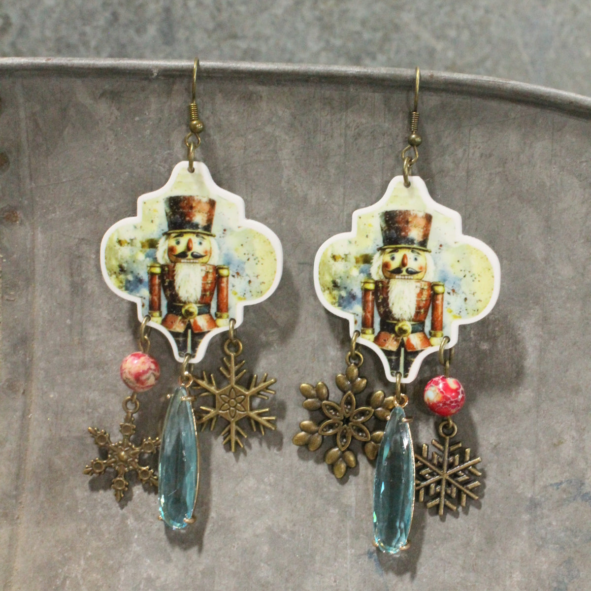 Standing At Attention Nutcracker Dangle Earrings
