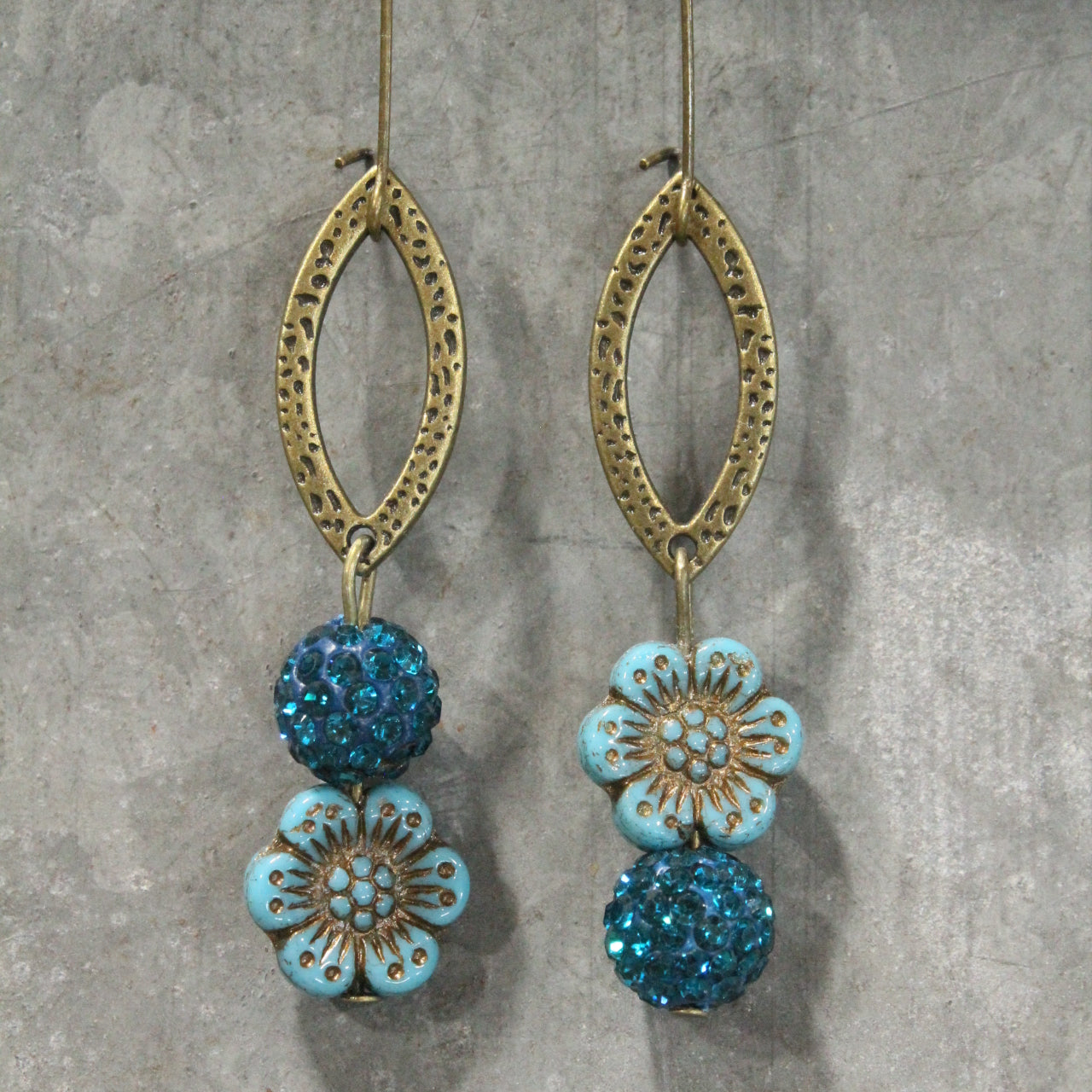 Buzzing Along Teel Dangle Earrings