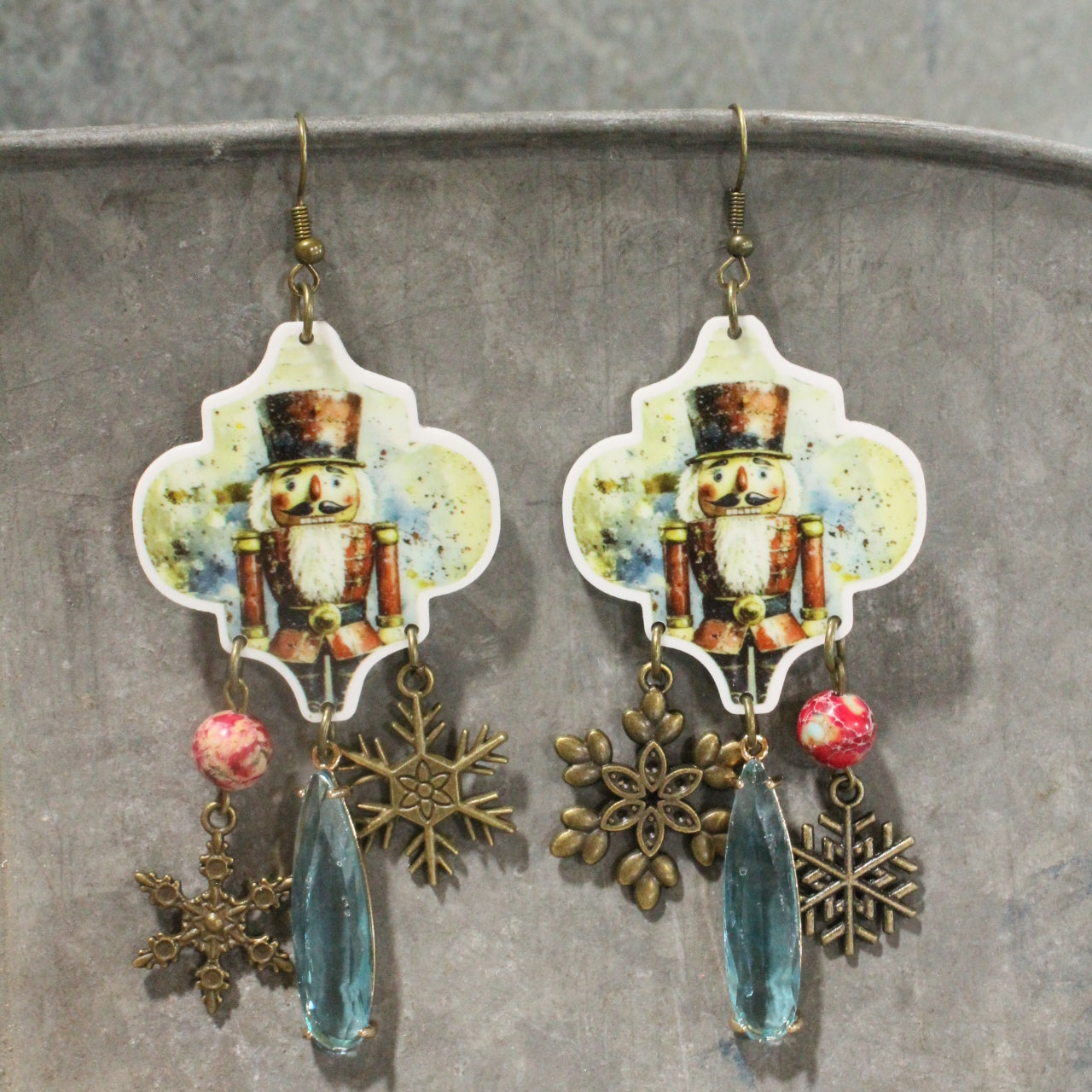 Standing At Attention Nutcracker Dangle Earrings