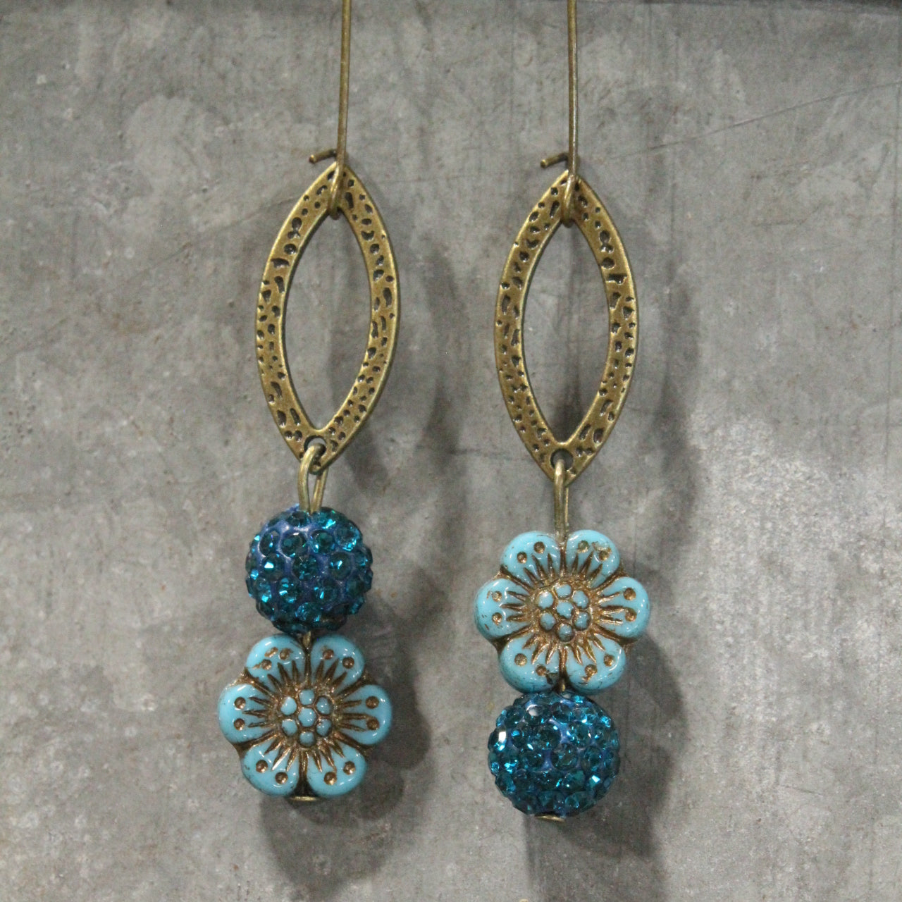 Buzzing Along Teel Dangle Earrings