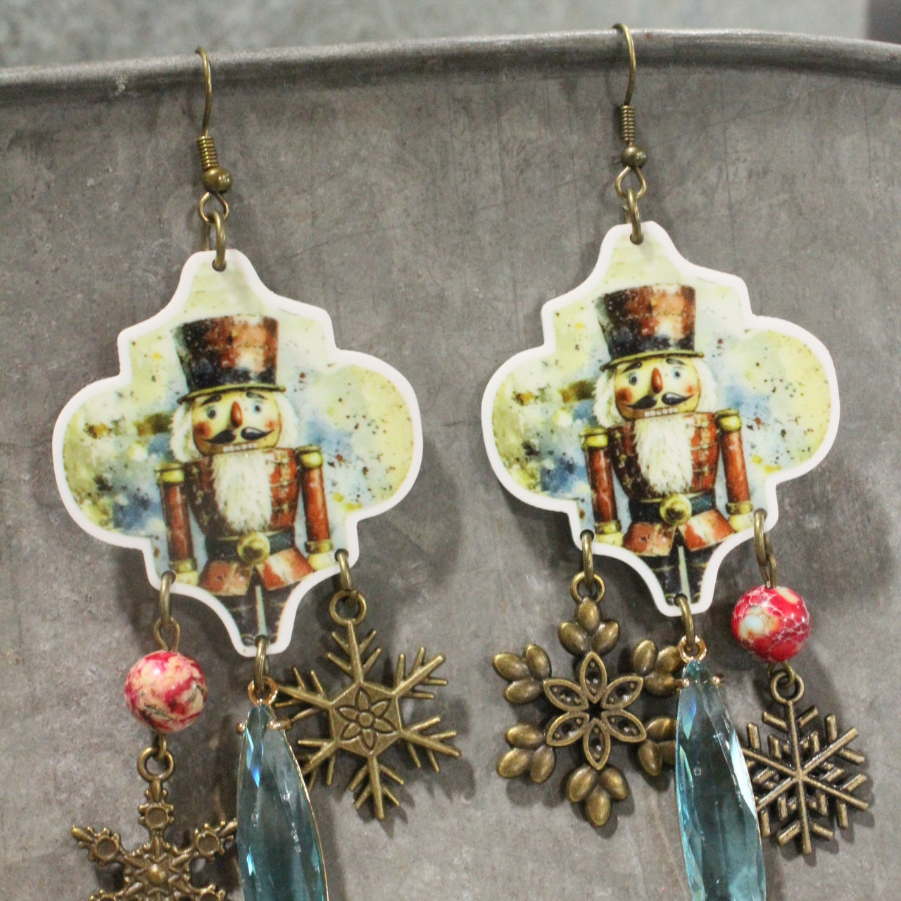 Standing At Attention Nutcracker Dangle Earrings