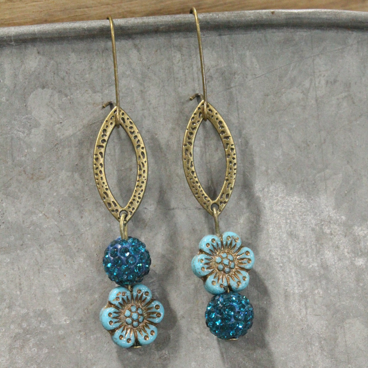 Buzzing Along Teel Dangle Earrings