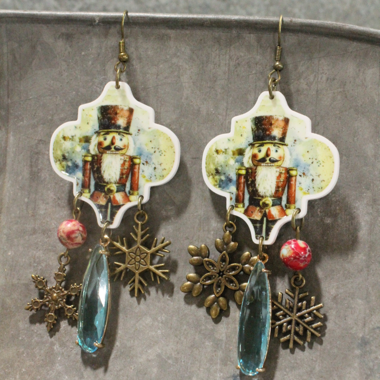 Standing At Attention Nutcracker Dangle Earrings