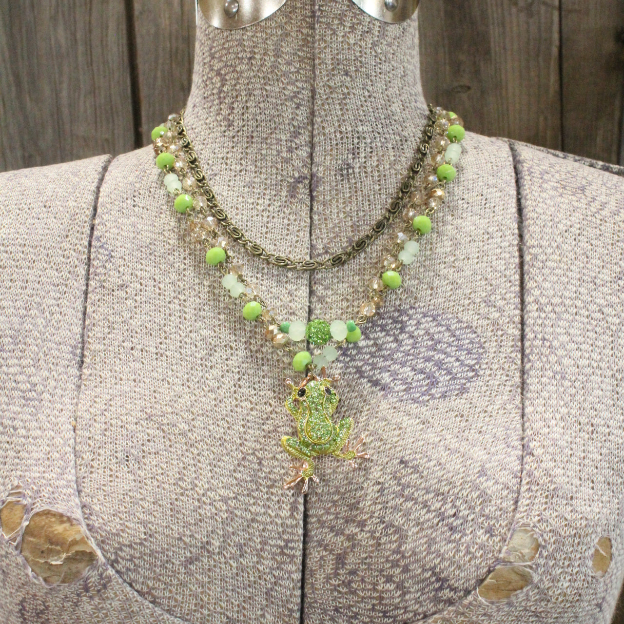Out On A Lily Pad Layered Necklace