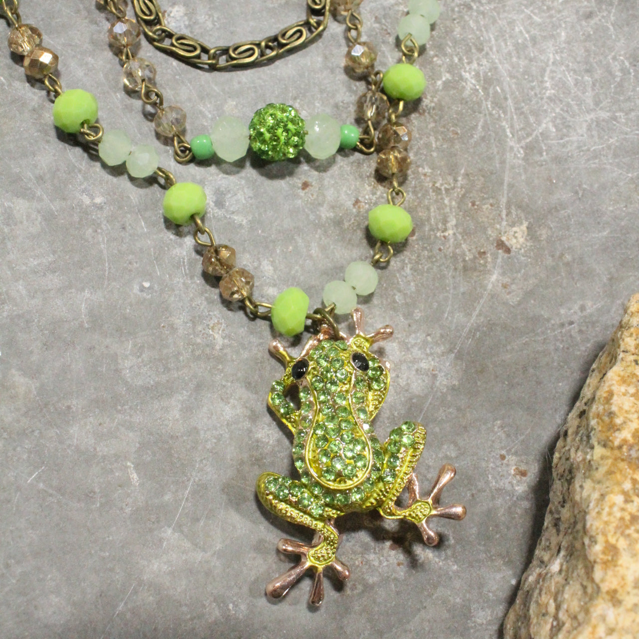 Out On A Lily Pad Layered Necklace