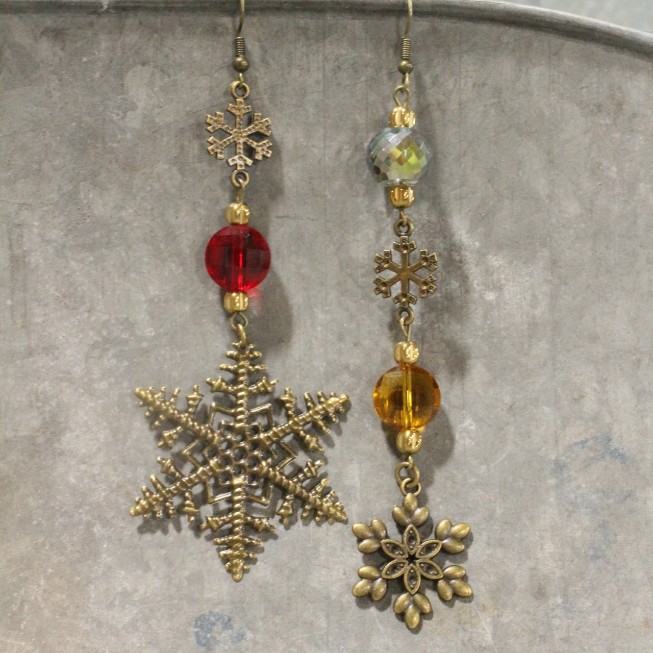 Diamonds Amongst The Snowflakes Dangle Earrings