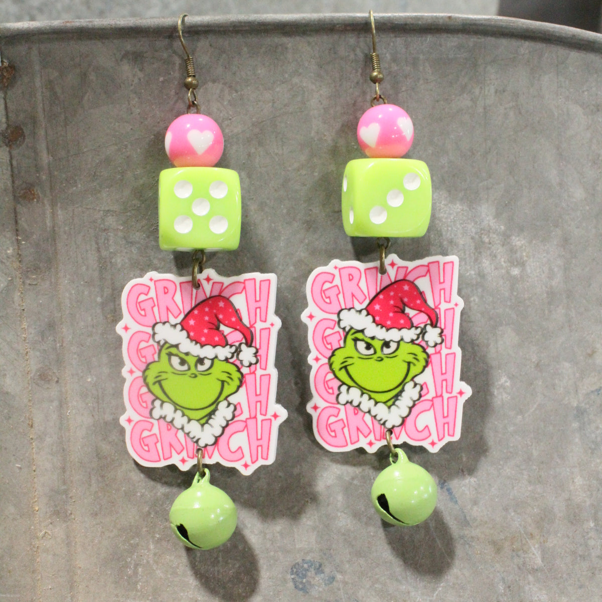 Gushing Over Grinch Dangle Earrings