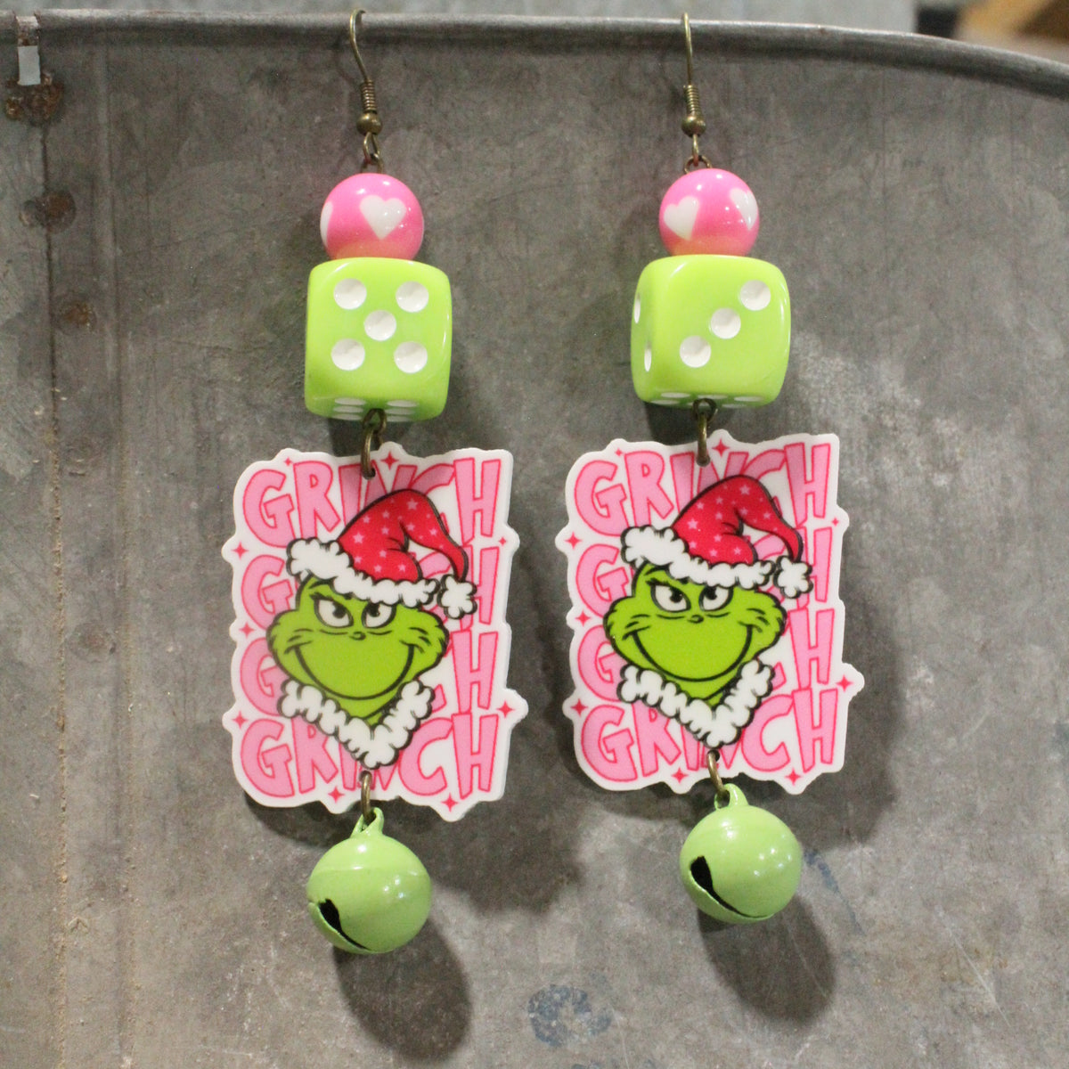 Gushing Over Grinch Dangle Earrings