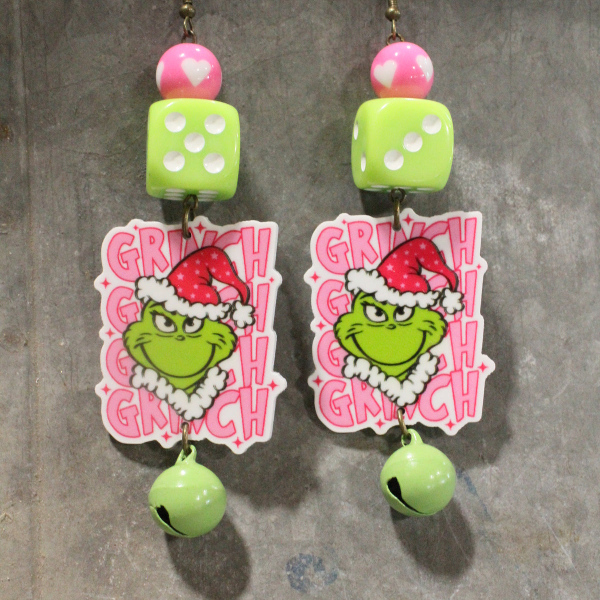 Gushing Over Grinch Dangle Earrings