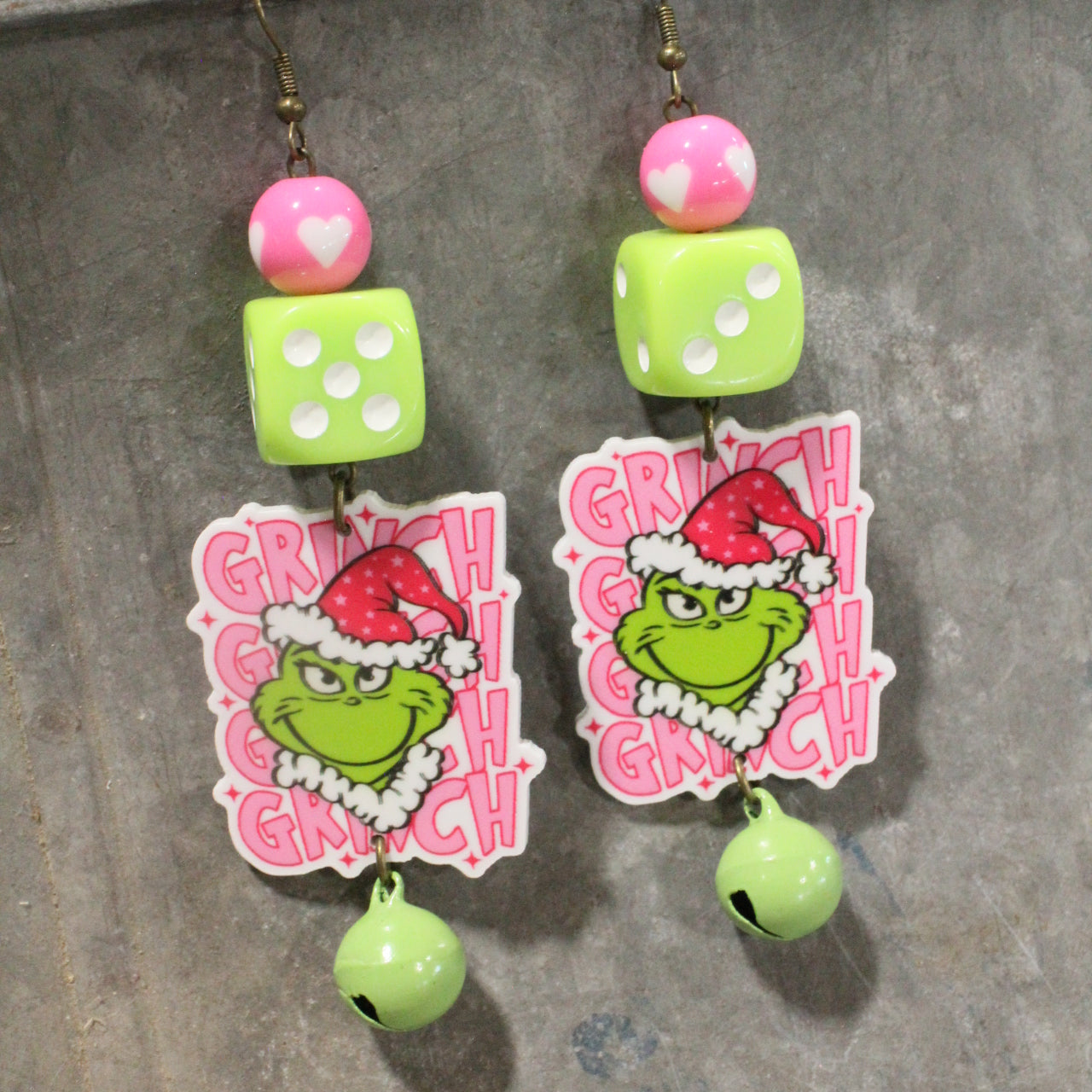 Gushing Over Grinch Dangle Earrings