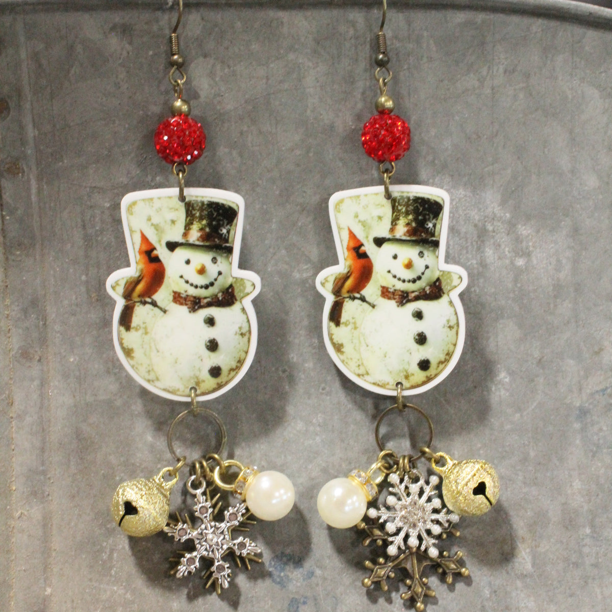 Snowflake Winter Dangle Earrings