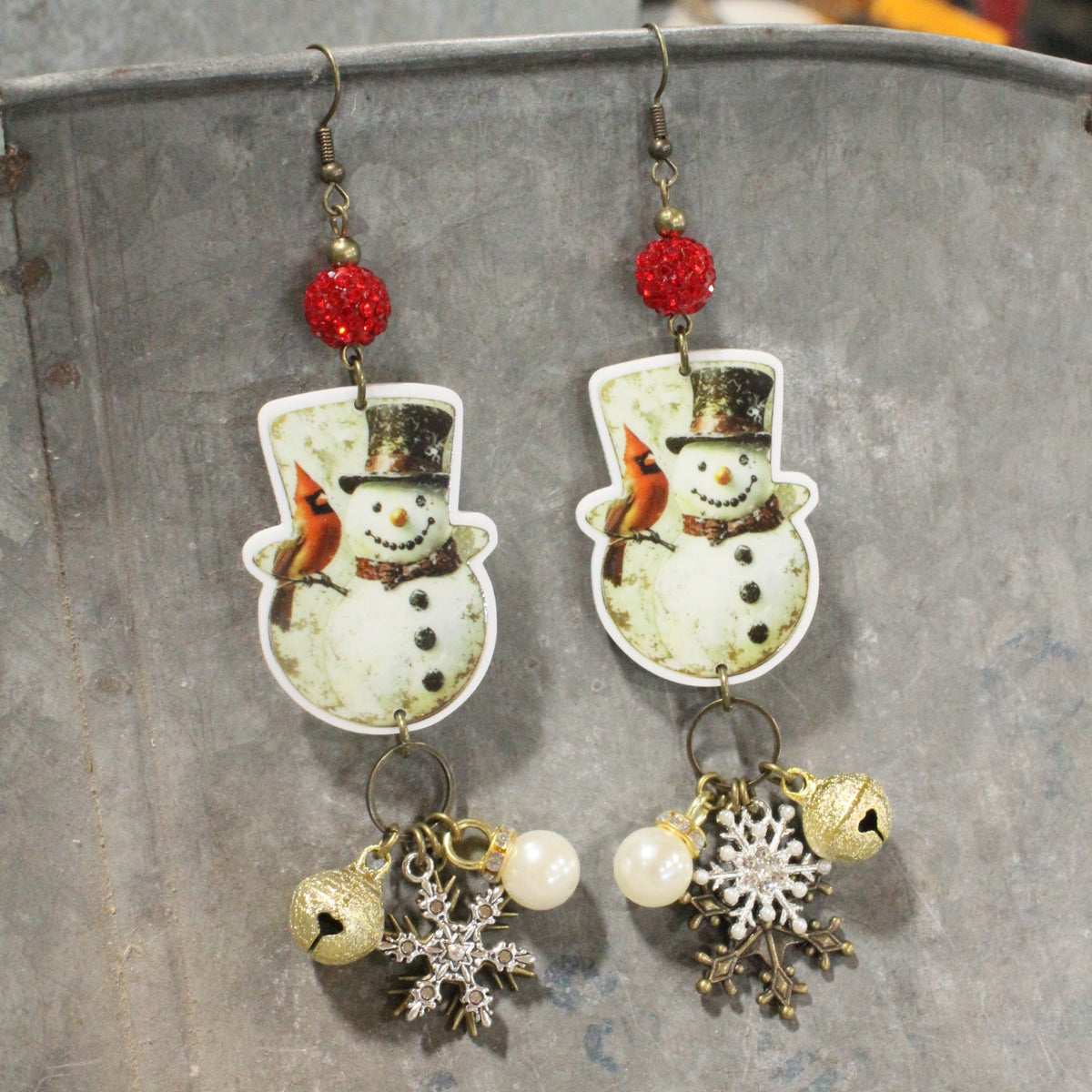 Snowflake Winter Dangle Earrings