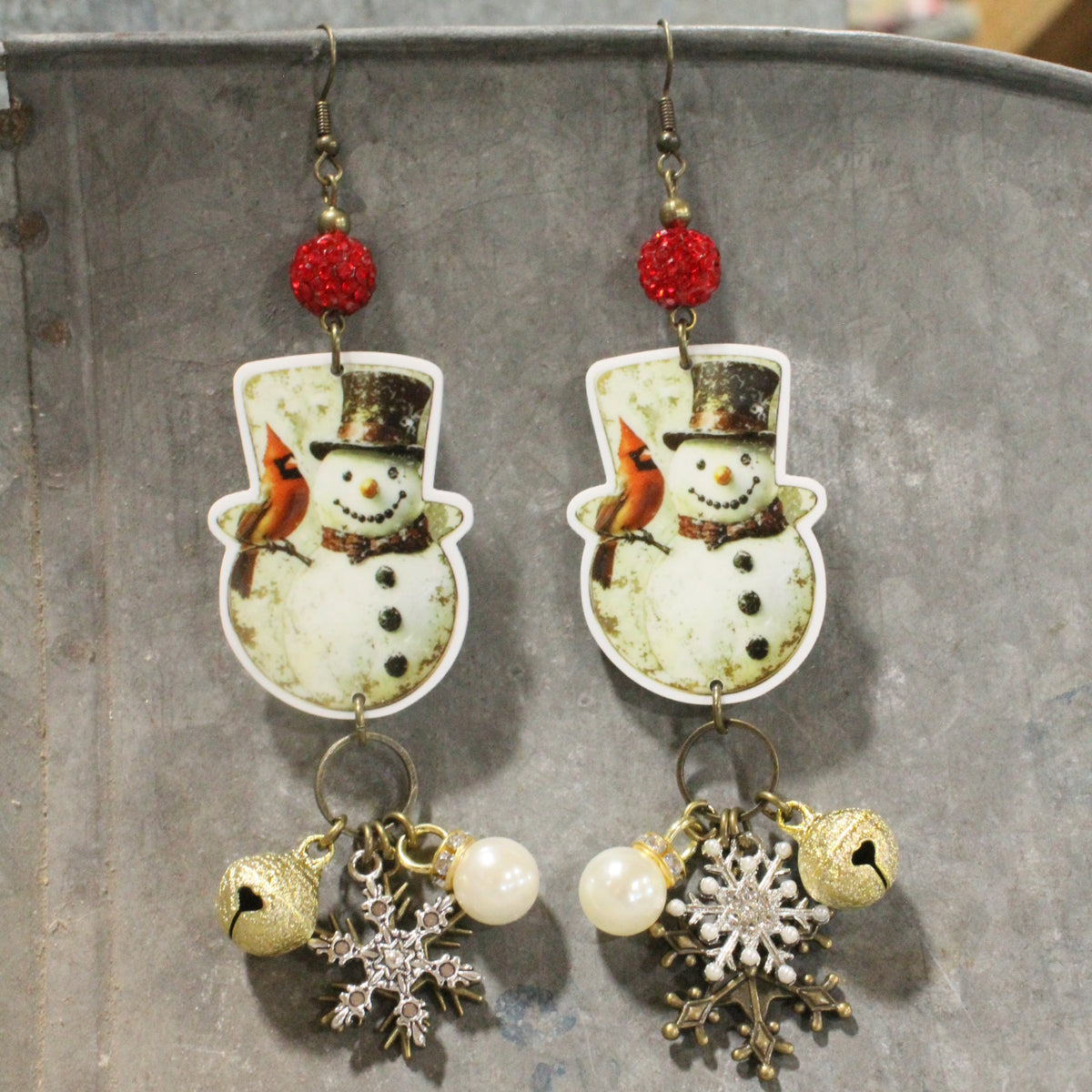 Snowflake Winter Dangle Earrings