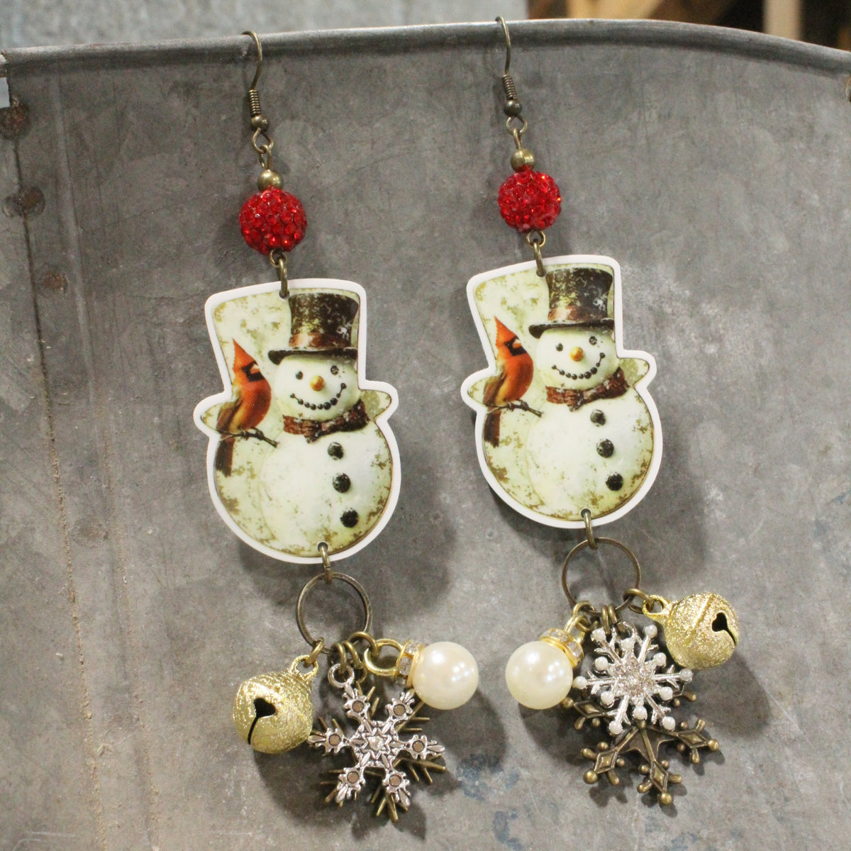 Snowflake Winter Dangle Earrings