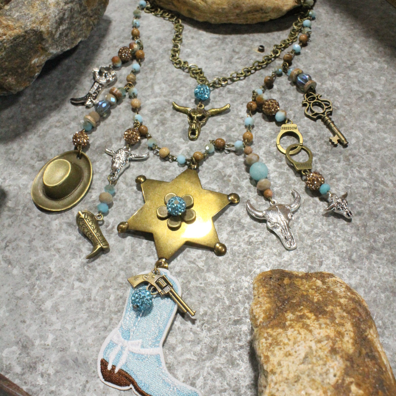 There Is A New Sheriff In Town Charm'd Necklace