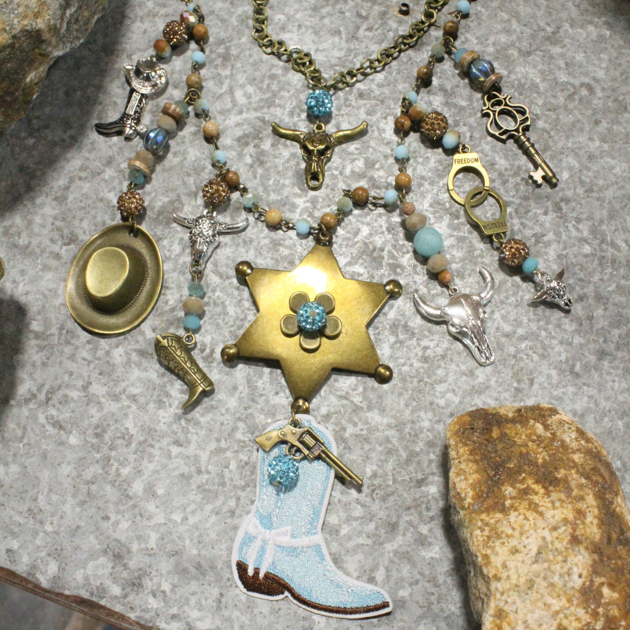 There Is A New Sheriff In Town Charm'd Necklace
