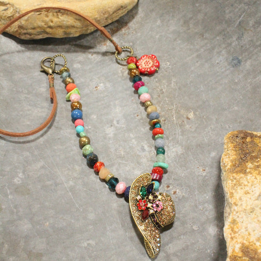 Hats Off To Summer Time Pendant Necklace