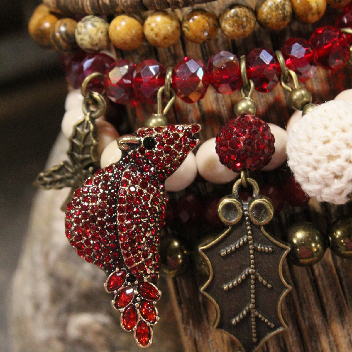Old Father Time Christmas Bracelet Set