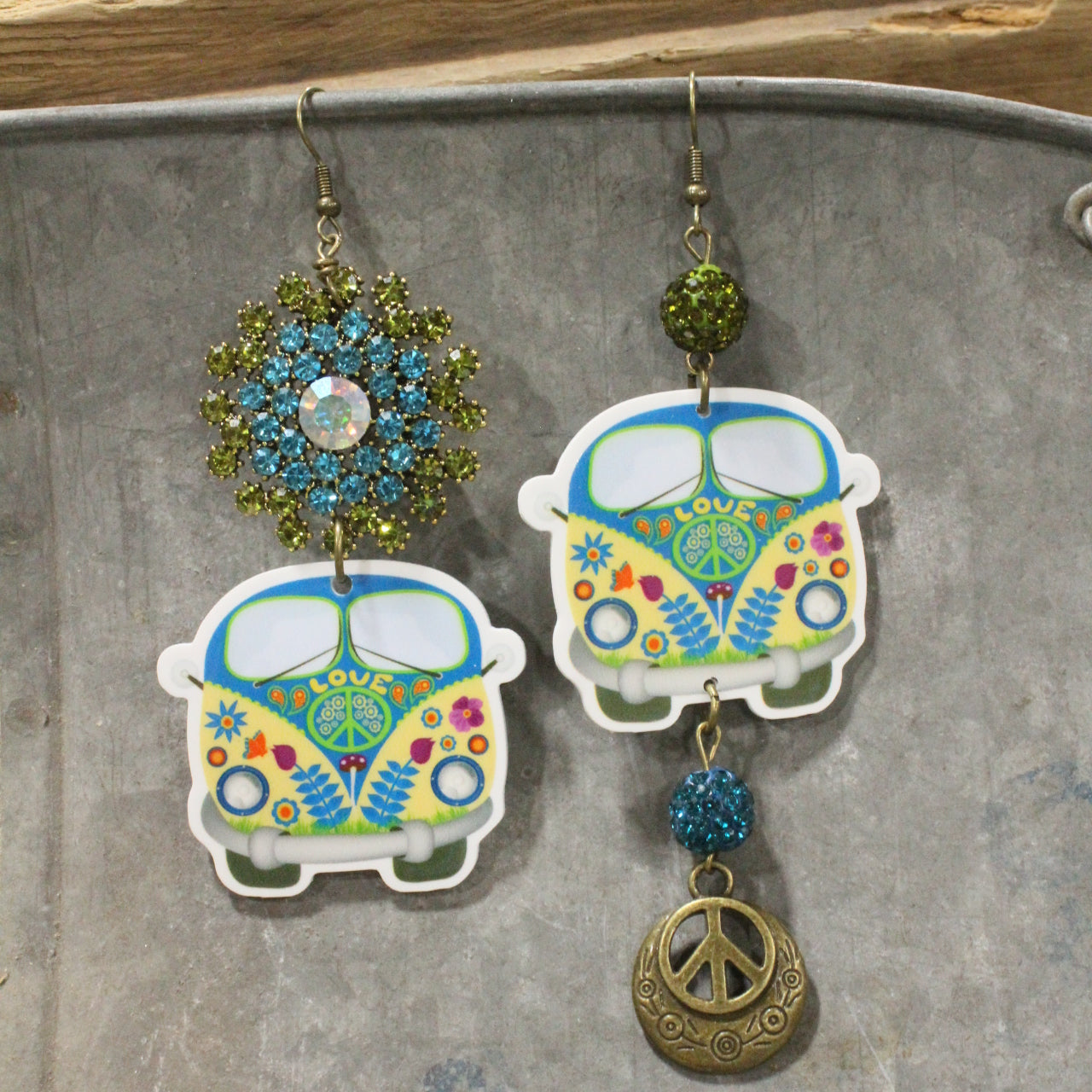 Peace & Love Groovy Dangle Earrings