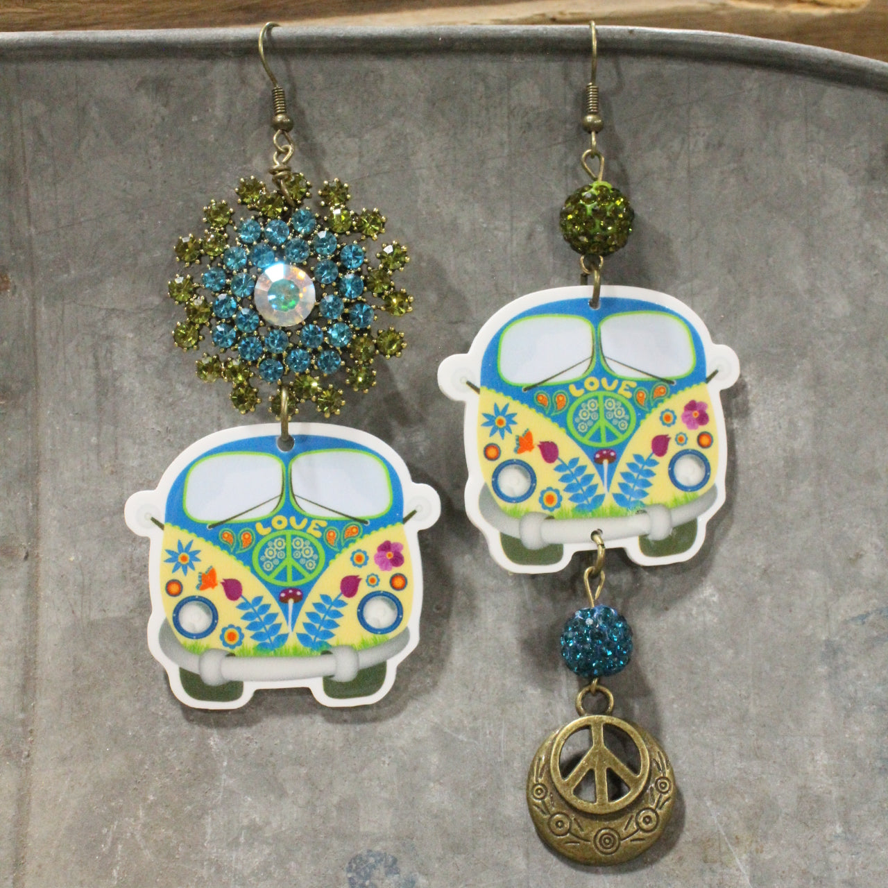 Peace & Love Groovy Dangle Earrings