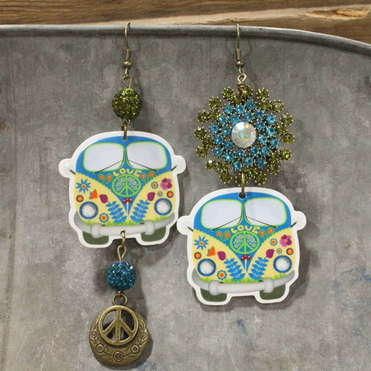 Peace & Love Groovy Dangle Earrings
