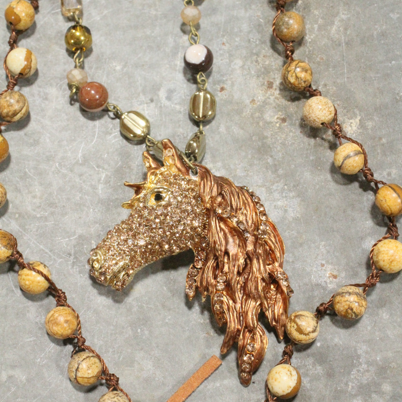 Horsin' Around Bronze Layered Necklace