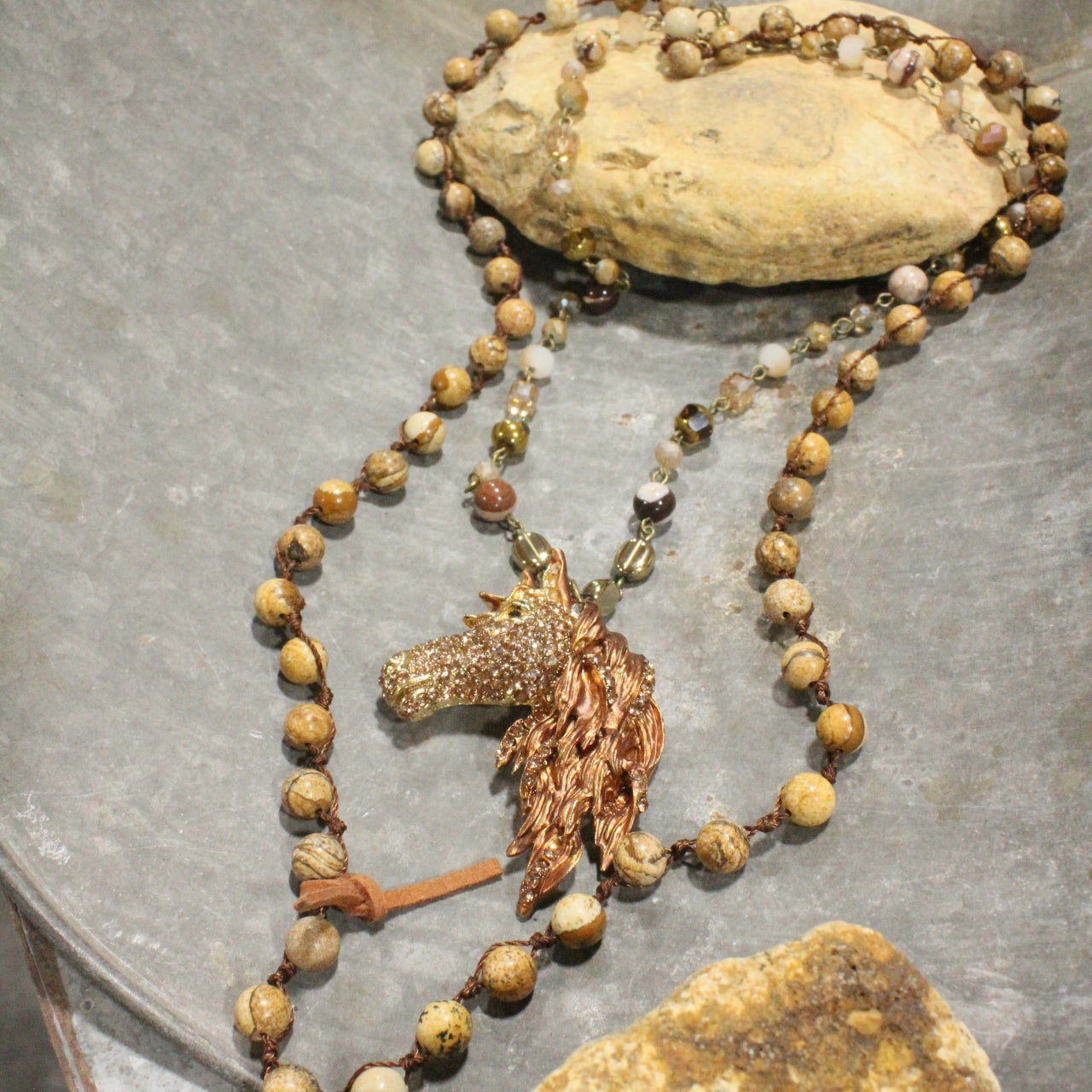 Horsin' Around Bronze Layered Necklace