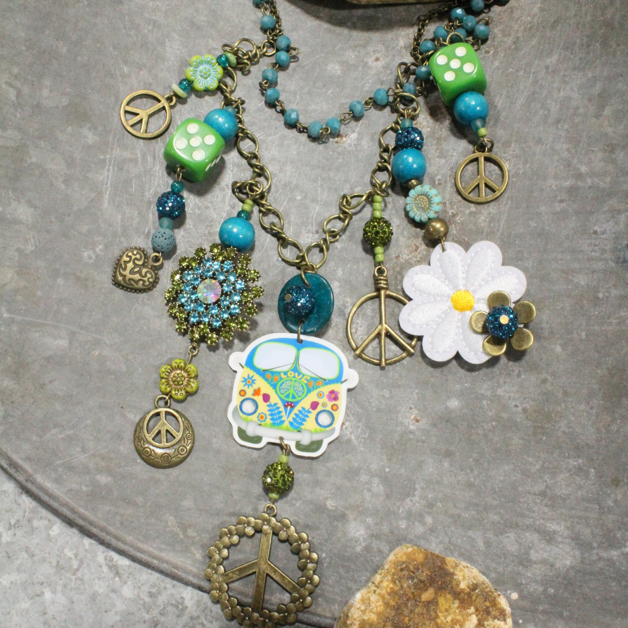 Peace & Love Groovy Charm'd Necklace