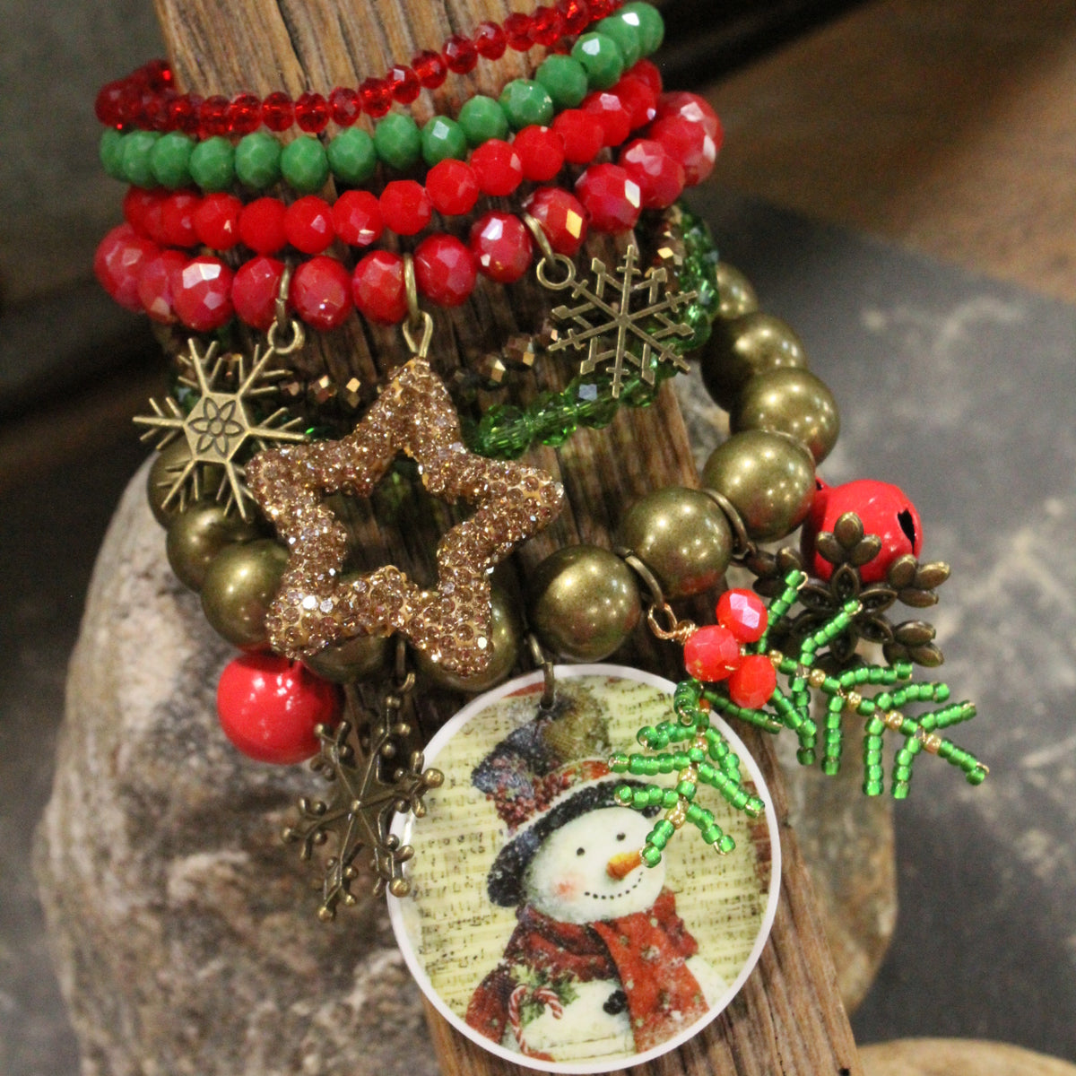 Let's Build A Snowman Charm'd Bracelet Set