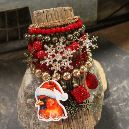 Cardinal Santa Bracelet Set