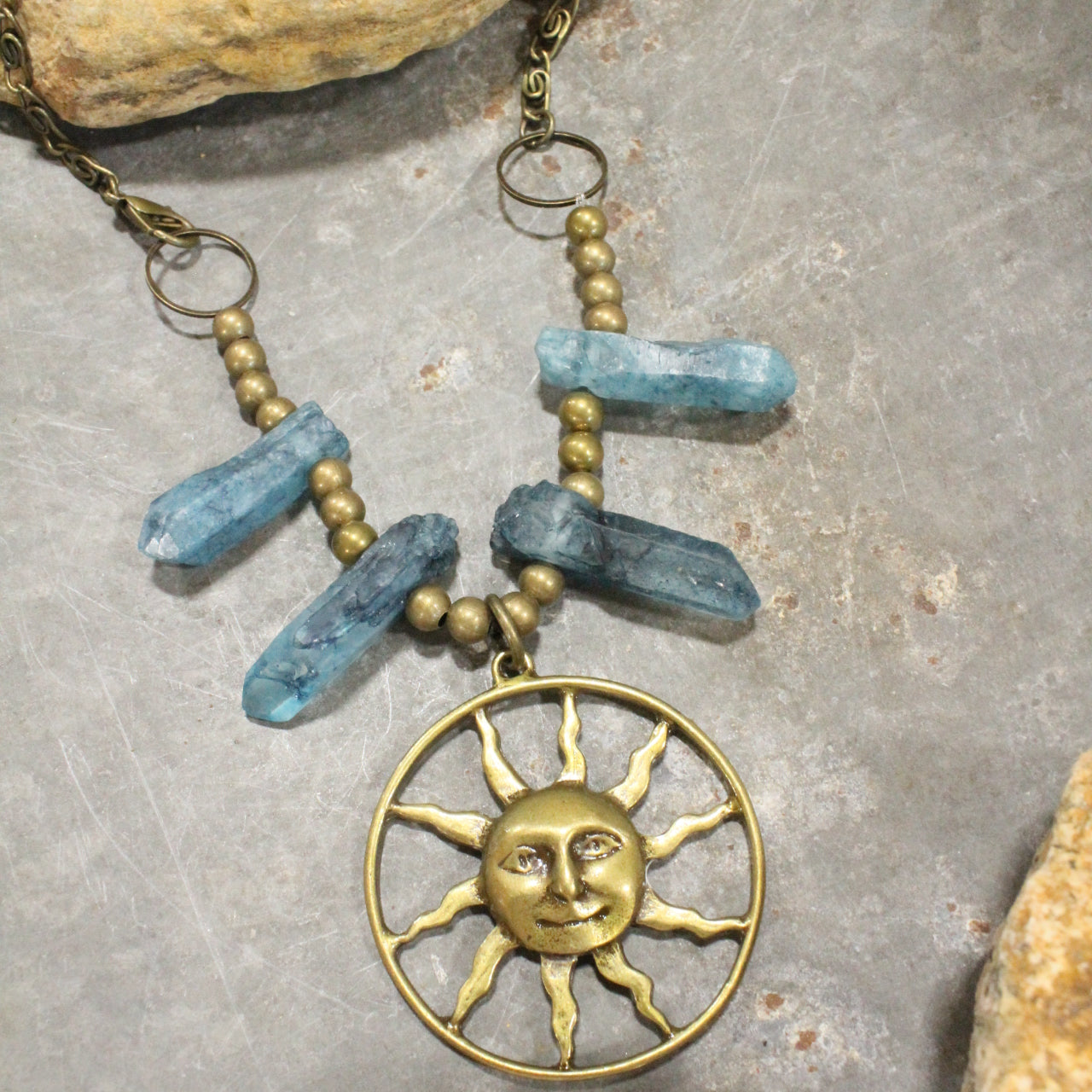 Moon Chaser & Asteroids Dangle Necklace