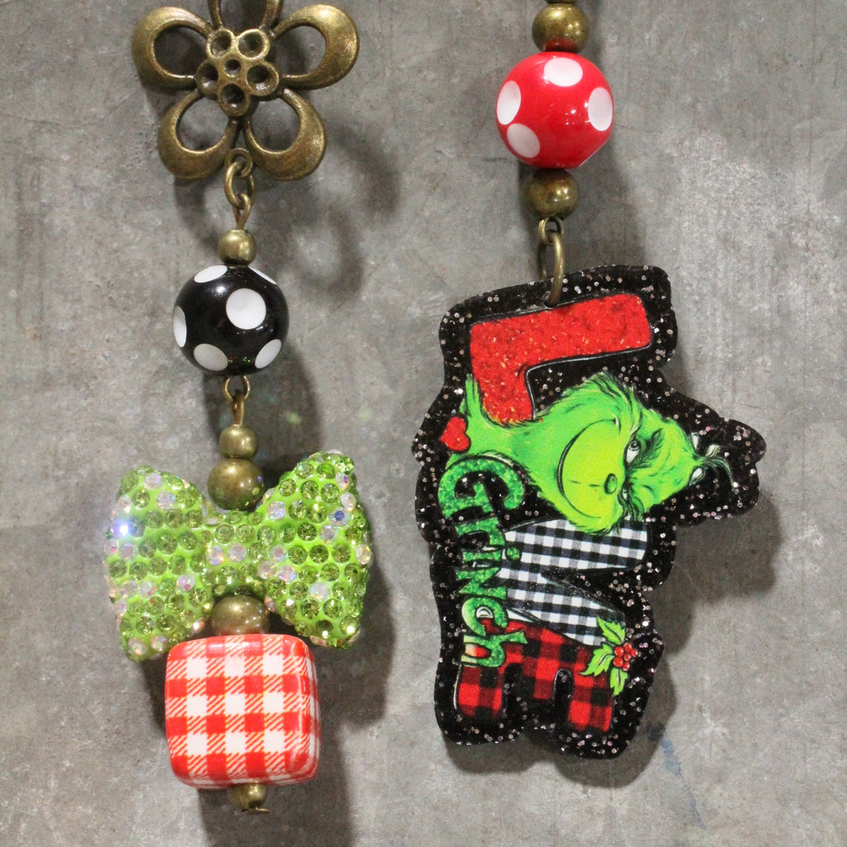 Grinch The Flower Child Dangle Earrings