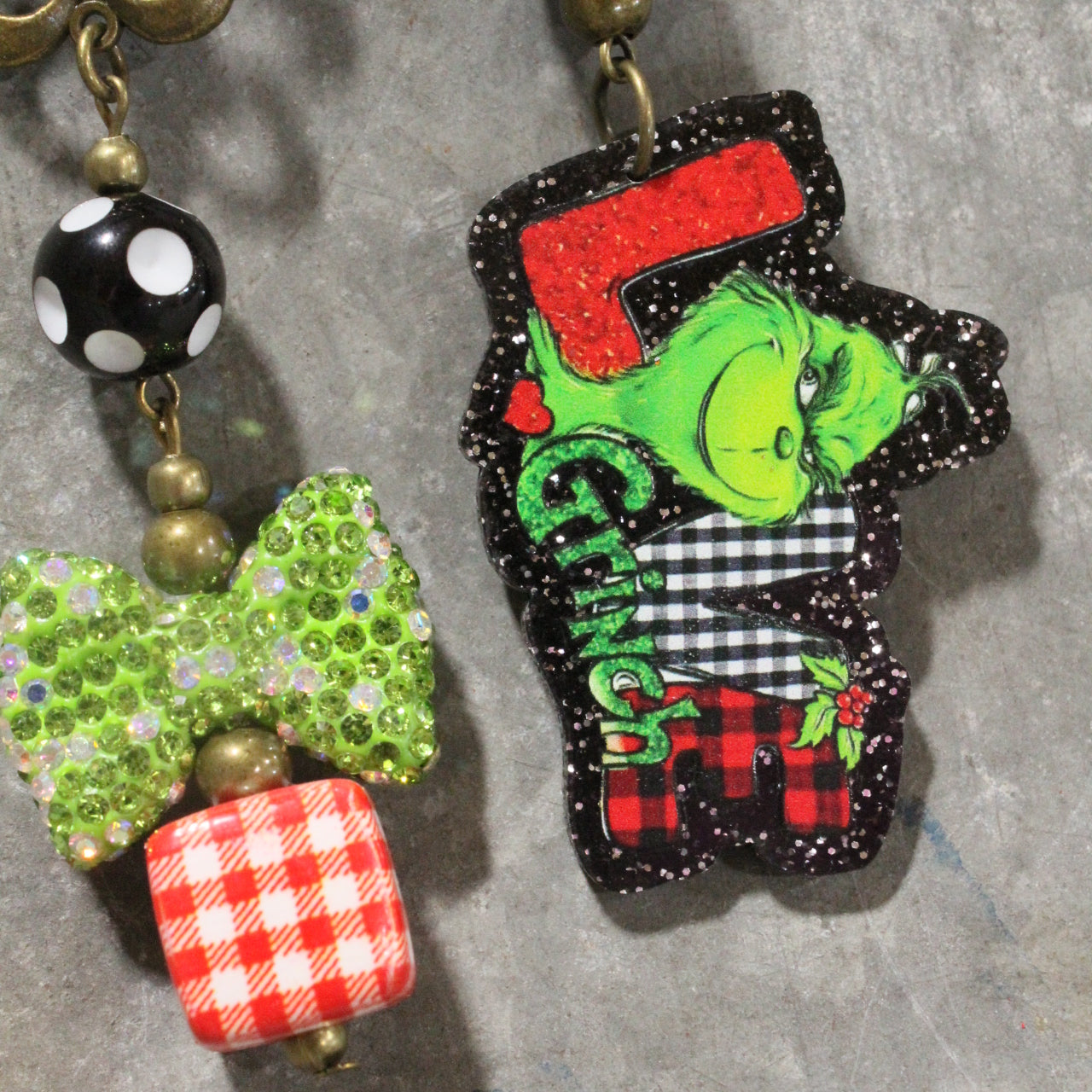 Grinch The Flower Child Dangle Earrings