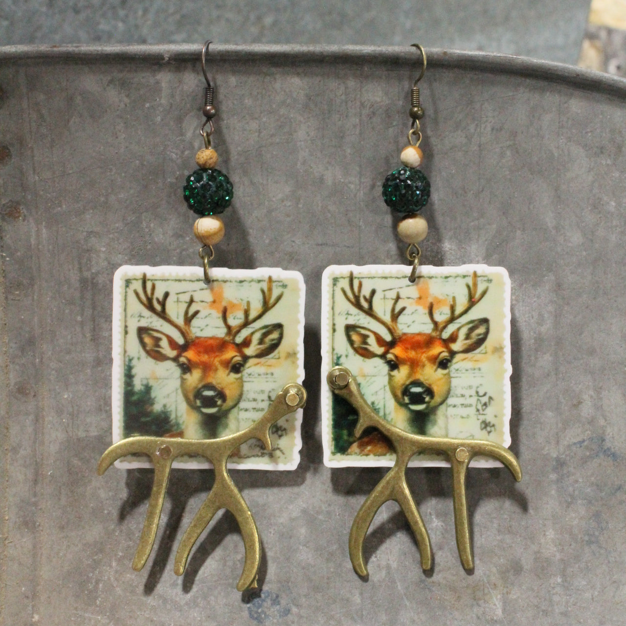 Reindeer Calling Dangle Earrings
