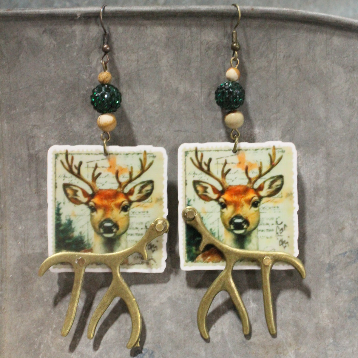 Reindeer Calling Dangle Earrings