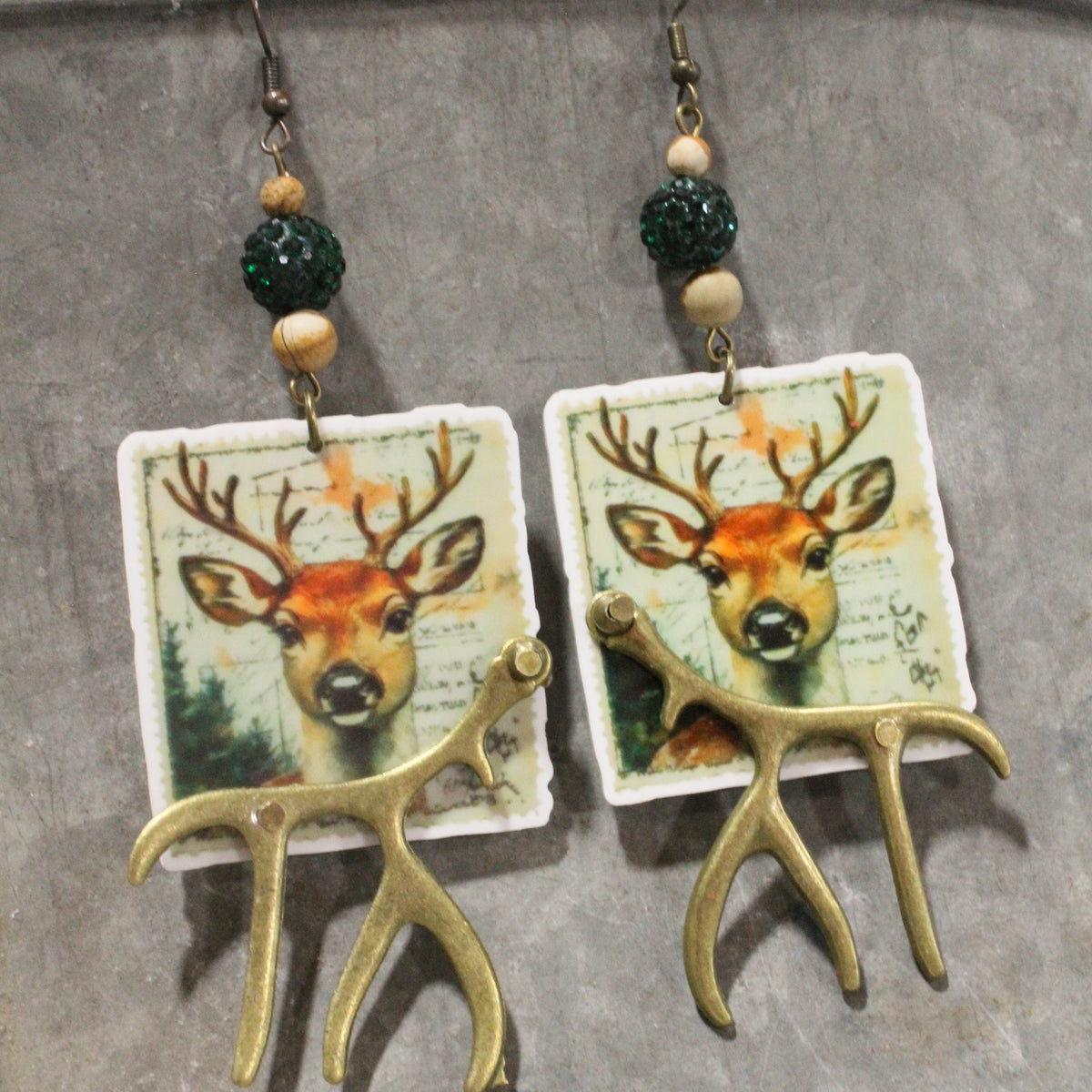 Reindeer Calling Dangle Earrings