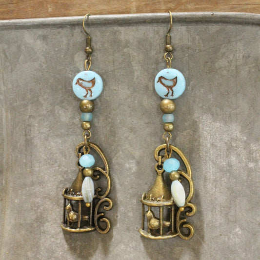 Bird Chirping Dangle Earrings
